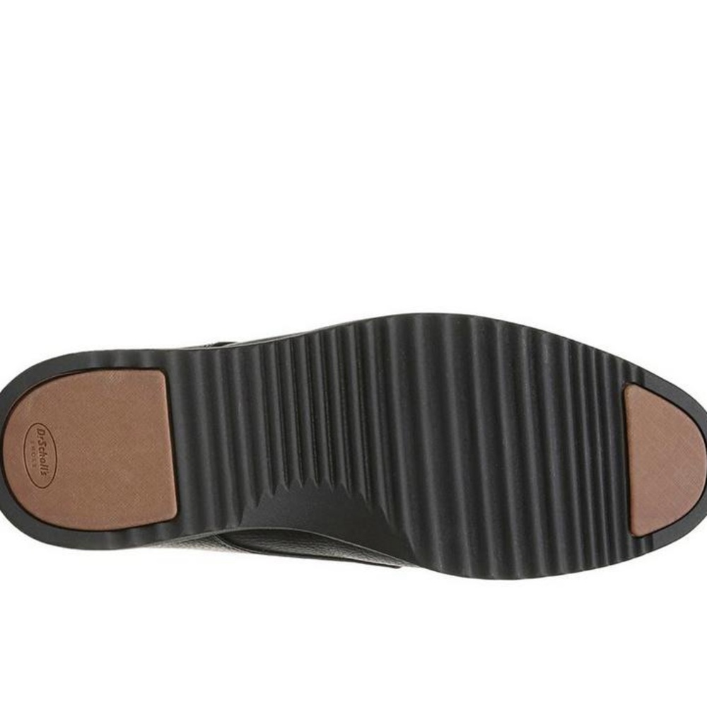 Dr. Scholl's Black Oxford Shoes with Textured Leather and Contrasting Sole - Picture 6 of 8